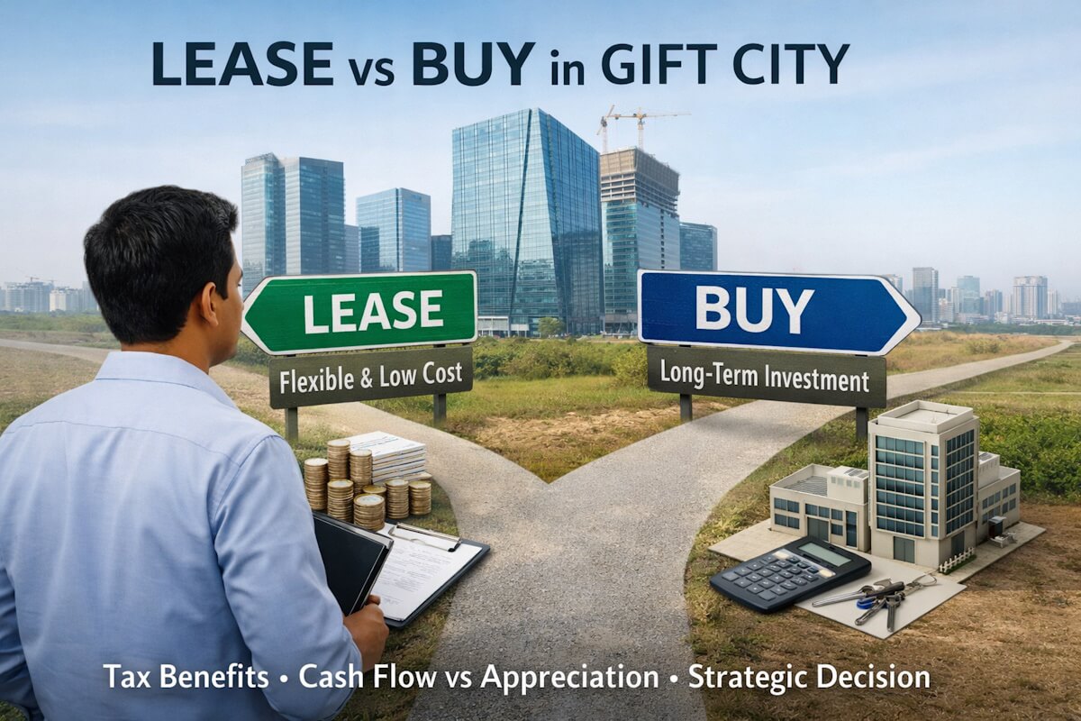 lease vs buy office GIFT City