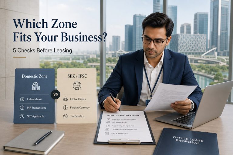 gift city domestic zone vs sez
