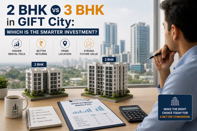 gift city 3 bhk flat