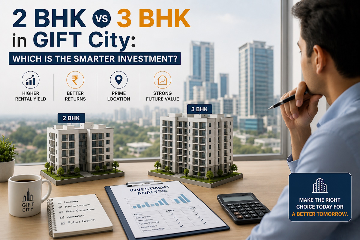 gift city 3 bhk flat